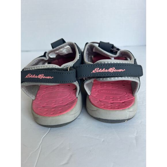 Eddie Bauer Sarah Walking Gray Pink Hiking Sport Water Flat Closed Toe Sandals 8 - Picture 8 of 13